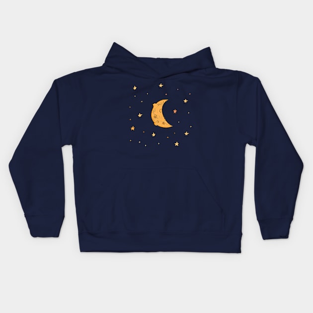 Moon and Stars Kids Hoodie by Lizzamour